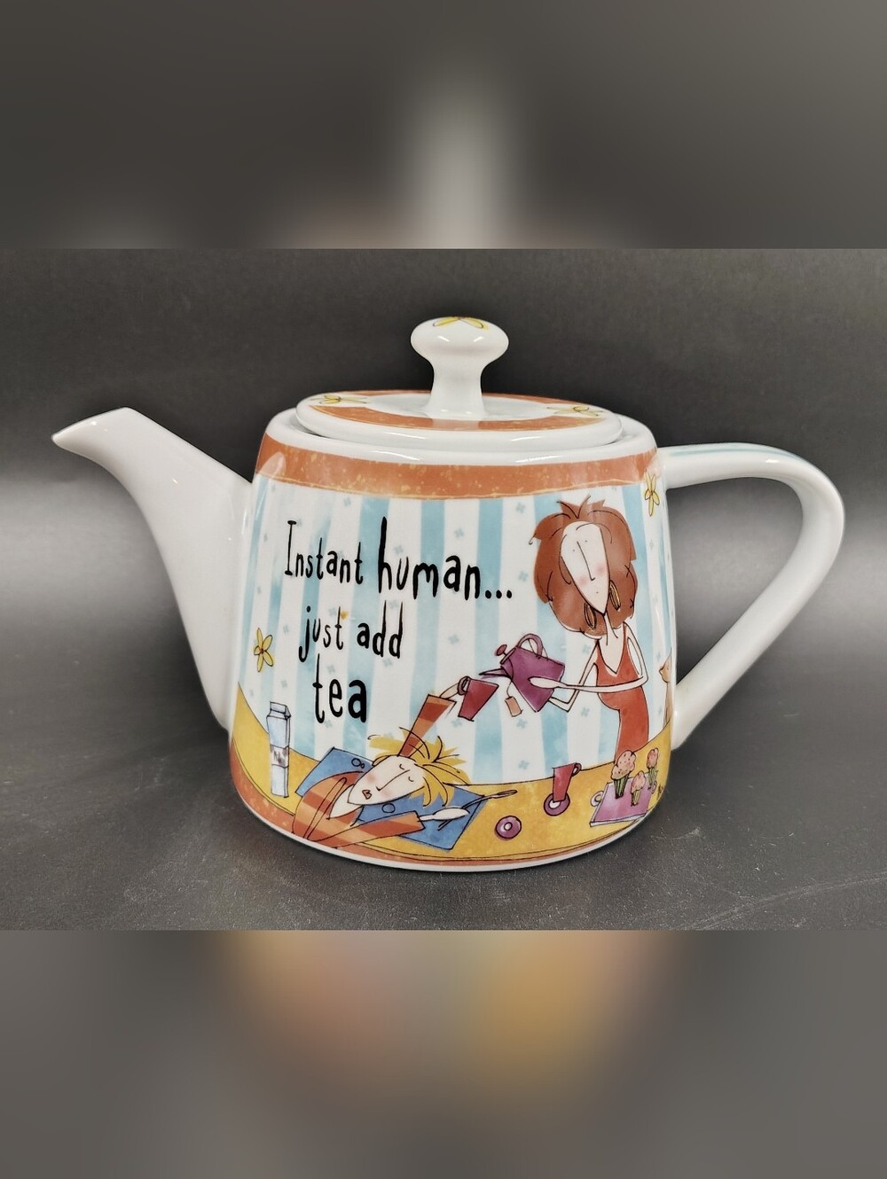 Johnson Brothers England "Instant Human... Just Add Tea" Porcelain Teapot